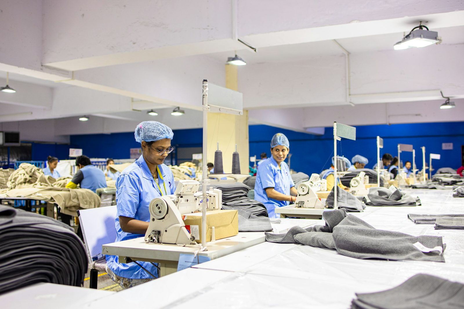 Sportswear production and stitching workshop