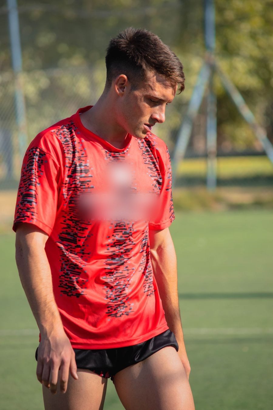 Custom sublimated soccer training jersey and shorts