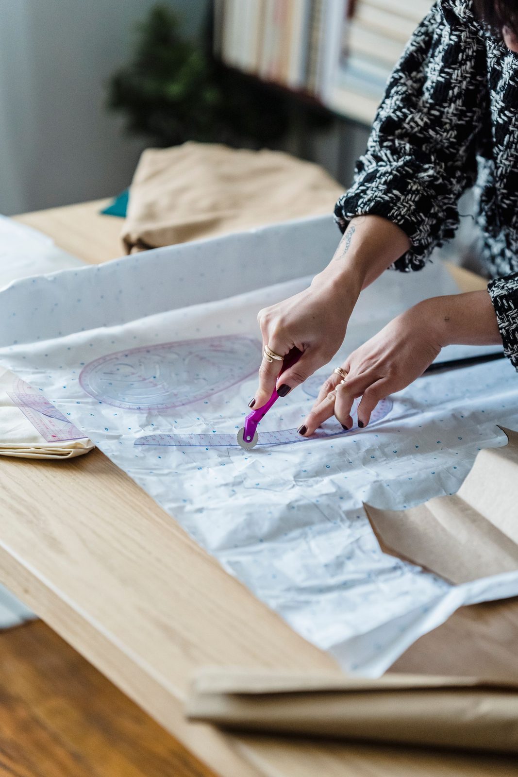 Precision pattern-cutting craftsmanship in apparel production